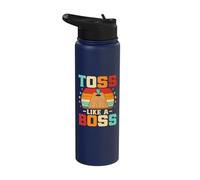 Cornhole Player Bean Bag Toss Like A Boss Funny Cornhole Stainless Steel Insulated Water Bottle