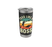 Cornhole Player | Cornhole Bean Bag | Retro Toss Like A Boss Stainless Steel Insulated Tumbler