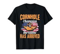 Cornhole Player Cornhole Champion The Talent Has Arrived Value Graphic T-Shirt, Men, Black, XL