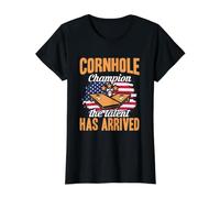 Cornhole Player Cornhole Champion The Talent Has Arrived Value Graphic T-Shirt, Women, Black, M