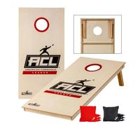 Cornhole Set - 120 x 60 cm - Bean Bag Toss Game - Wicked Wood - Officially ACL Licensed Set of Boards - 2 x 4 Cornhole bags 450 g - Cornhole Game Outdoor (A esign)
