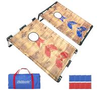 Cornhole Set,Cornhole Board Set with Carrying Case,8 Cornhole Bean Bags