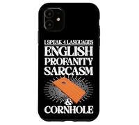 Cornhole Team Bean Bag Player Champ Beer I Speak 4 Languages Case for iPhone 11