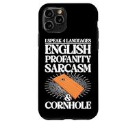 Cornhole Team Bean Bag Player Champ Beer I Speak 4 Languages Case for iPhone 11 Pro