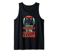 Cornhole Team Bean Bag Player Champ Cornhole is My Favorite Tank Top