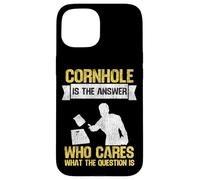 Cornhole Team Bean Bag Player Champ Cornhole Is The Answer Case for iPhone 15