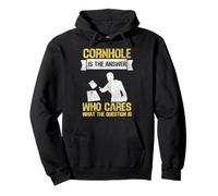 Cornhole Team Bean Bag Player Champ Cornhole Is The Answer Pullover Hoodie