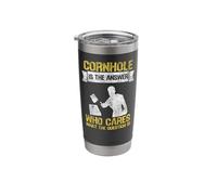 Cornhole Team Bean Bag Player Champ Cornhole is The Answer Stainless Steel Insulated Tumbler