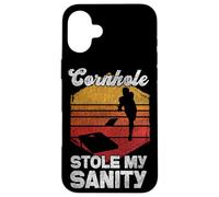 Cornhole Team Bean Bag Player Champ Cornhole Stole My Sanity Case for iPhone 16 Plus