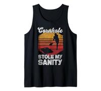 Cornhole Team Bean Bag Player Champ Cornhole Stole My Sanity Tank Top
