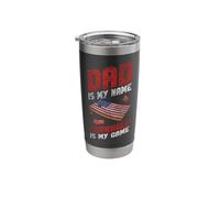 Cornhole Team Bean Bag Player Champ Dad is My Name Cornhole Stainless Steel Insulated Tumbler