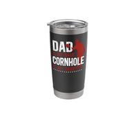 Cornhole Team Bean Bag Player Champ Dad is My Name Cornhole Stainless Steel Insulated Tumbler