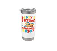 Cornhole Team Bean Bag Player Champ Daddy's Future Cornhole Stainless Steel Insulated Tumbler