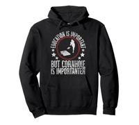 Cornhole Team Bean Bag Player Champ Education Is Important Pullover Hoodie