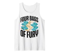 Cornhole Team Bean Bag Player Champ Four Bags of Fury Tank Top
