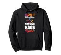 Cornhole Team Bean Bag Player Champ Friends Besties Buddies Pullover Hoodie