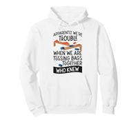 Cornhole Team Bean Bag Player Champ Friends Besties Buddies Pullover Hoodie