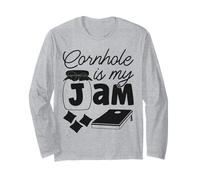 Cornhole Team Bean Bag Player Champ Girl Cornhole is My Jam Long Sleeve T-Shirt