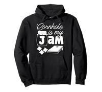 Cornhole Team Bean Bag Player Champ Girl Cornhole Is My Jam Pullover Hoodie