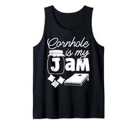 Cornhole Team Bean Bag Player Champ Girl Cornhole is My Jam Tank Top