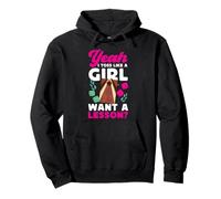 Cornhole Team Bean Bag Player Champ Girl Yeah I Toss Like A Pullover Hoodie
