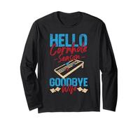 Cornhole Team Bean Bag Player Champ Husband Wife Hello Long Sleeve T-Shirt