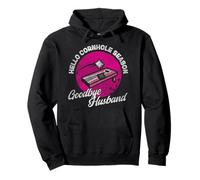 Cornhole Team Bean Bag Player Champ Husband Wife Hello Pullover Hoodie