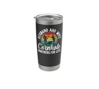 Cornhole Team Bean Bag Player Champ Husband Wife Marriage Stainless Steel Insulated Tumbler