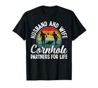 Cornhole Team Bean Bag Player Champ Husband Wife Marriage T-Shirt