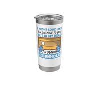 Cornhole Team Bean Bag Player Champ I Might Look Like I'm Stainless Steel Insulated Tumbler