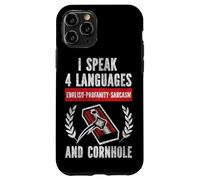 Cornhole Team Bean Bag Player Champ I Speak 4 Languages Case for iPhone 11 Pro