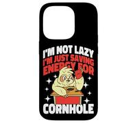 Cornhole Team Bean Bag Player Champ I'm Not Lazy I'm Just Case for iPhone 14 Pro
