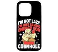 Cornhole Team Bean Bag Player Champ I'm Not Lazy I'm Just Case for iPhone 15 Pro