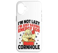 Cornhole Team Bean Bag Player Champ I'm Not Lazy I'm Just Case for iPhone 16 Plus