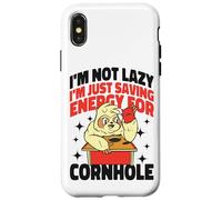 Cornhole Team Bean Bag Player Champ I'm Not Lazy I'm Just Case for iPhone X/XS