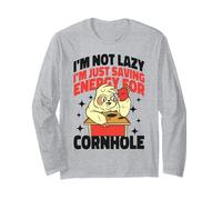 Cornhole Team Bean Bag Player Champ I'm Not Lazy I'm Just Long Sleeve T-Shirt