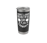 Cornhole Team Bean Bag Player Champ It's A Beautiful Day to Stainless Steel Insulated Tumbler