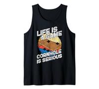 Cornhole Team Bean Bag Player Champ Life is A Game Cornhole Tank Top
