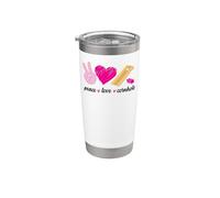 Cornhole Team Bean Bag Player Champ Peace Love Cornhole Stainless Steel Insulated Tumbler