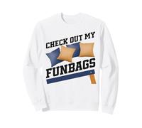 Cornhole Team Bean Bag Player Champ Pun Check Out My Funbags Sweatshirt
