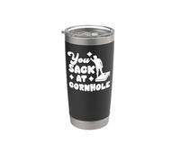 Cornhole Team Bean Bag Player Champ Pun You Sack At Cornhole Stainless Steel Insulated Tumbler