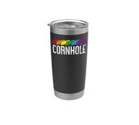 Cornhole Team Bean Bag Player Champ Retro Cornhole Stainless Steel Insulated Tumbler