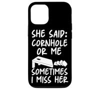 Cornhole Team Bean Bag Player Champ She Said: Cornhole Or Me Case for iPhone 12/12 Pro