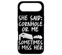 Cornhole Team Bean Bag Player Champ She Said: Cornhole Or Me Case for iPhone Air