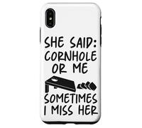 Cornhole Team Bean Bag Player Champ She Said: Cornhole Or Me Case for iPhone XS Max