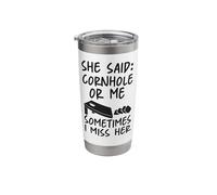 Cornhole Team Bean Bag Player Champ She Said: Cornhole Or Me Stainless Steel Insulated Tumbler