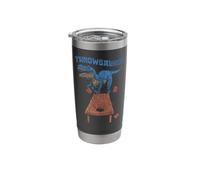 Cornhole Team Bean Bag Player Champ T-Rex Throwsaurus Stainless Steel Insulated Tumbler