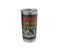 Cornhole Team Bean Bag Player Champ The Voices in My Head Stainless Steel Insulated Tumbler