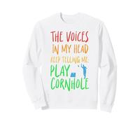 Cornhole Team Bean Bag Player Champ The Voices In My Head Sweatshirt