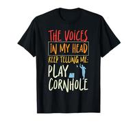 Cornhole Team Bean Bag Player Champ The Voices in My Head T-Shirt